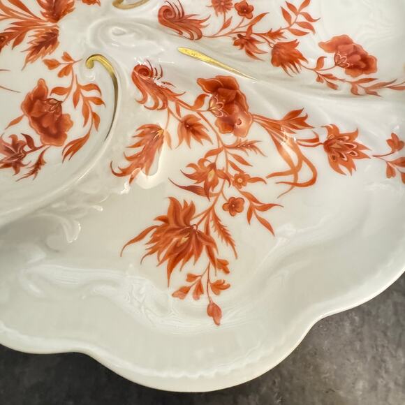 Haviland Limoges France 3 Section Divided Serving Plate Dish Gold Gilt Vintage - Picture 8 of 9